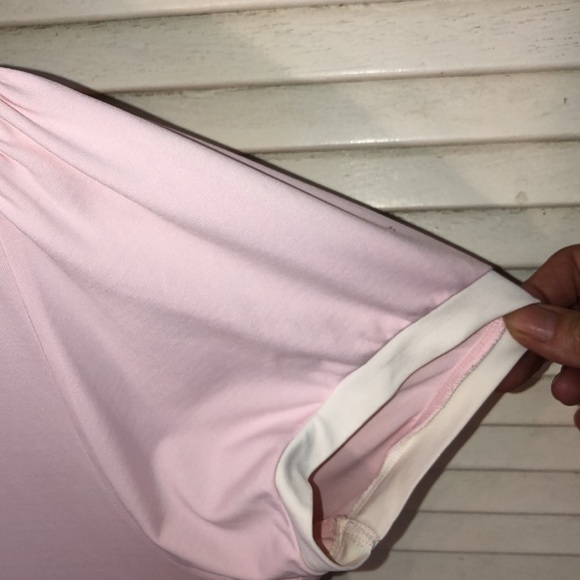 Burberry Golf Novo Check Plaid Collar Soft Pink White trim. Course 2 cocktails! - Picture 12 of 17